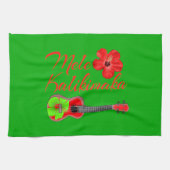 Mele Kalikimaka Ukulele Theedoek (Horizontaal)