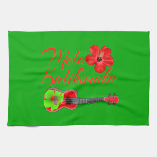 Mele Kalikimaka Ukulele Theedoek