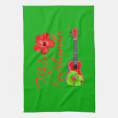 Mele Kalikimaka Ukulele Theedoek (Verticaal)