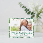 Mele Kalikimaka Vakantie Foto Ansichtkaart Feestdagenkaart (Staand voorkant)