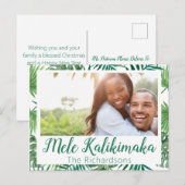 Mele Kalikimaka Vakantie Foto Kerstkaart Feestdagenkaart (Voorkant / Achterkant)