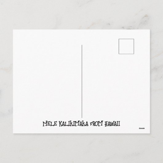 Mele Kalikimaka van Hawaï Feestdagenkaart (Achterkant)