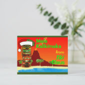 Mele Kalikimaka van Tiki Claus Briefkaart (Staand voorkant)