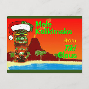 Mele Kalikimaka van Tiki Claus Briefkaart