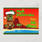 Mele Kalikimaka van Tiki Claus Briefkaart (Voorkant)