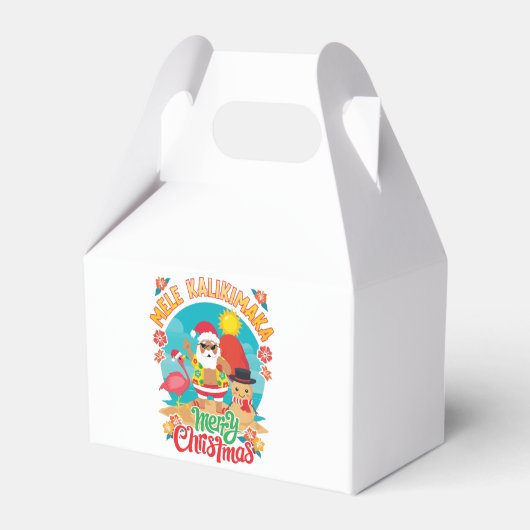 Mele Kalikimaka voor een heldere Hawaïaanse kerst Bedankdoosjes (Voorkant Zijde)