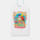 Mele Kalikimaka voor een heldere Hawaïaanse kerst Cadeaulabel (Achterkant)