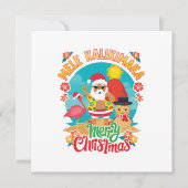 Mele Kalikimaka voor een heldere Hawaïaanse kerst Kaart (Voorkant)