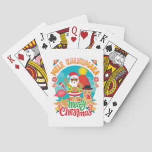 Mele Kalikimaka voor een heldere Hawaïaanse kerst Pokerkaarten