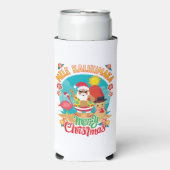 Mele Kalikimaka voor een heldere Hawaïaanse kerst Seltzer Blikjeskoeler (Seltzer Voorkant)