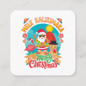 Mele Kalikimaka voor een heldere Hawaïaanse kerst Vierkante Visitekaartje (Voorkant)