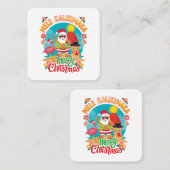 Mele Kalikimaka voor een heldere Hawaïaanse kerst Vierkante Visitekaartje (Voorkant / Achterkant)