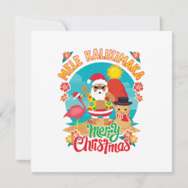 Mele Kalikimaka voor een stralend Hawaiaans Kerstf Kaart