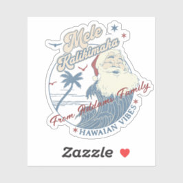 Mele Kalikimaka Vrolijk Kerstfeest Hawaï Tropisch Sticker