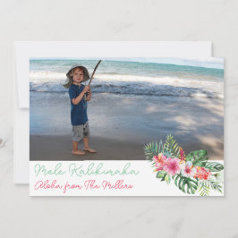 Mele Kalikimaka Vrolijk Kerstfeest Hibiscus Feestdagenkaart