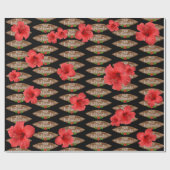 Mele Kalikimaka - Vrolijk kerstfeest Hibiscus Hawa Cadeaupapier (Vlak)