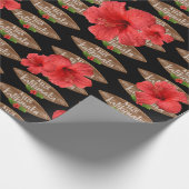 Mele Kalikimaka - Vrolijk kerstfeest Hibiscus Hawa Cadeaupapier (Hoek)