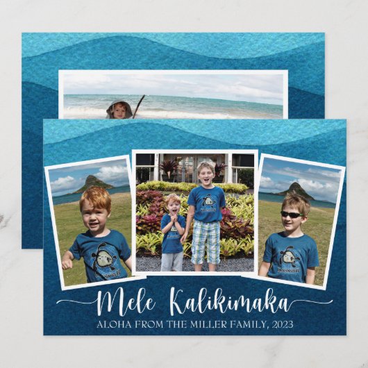 Mele Kalikimaka Vrolijk kerstfeest Kaart (Voorkant / Achterkant)