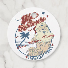 Mele Kalikimaka Vrolijk Kerstfeest Santa Hawaiian Bedankjes Labels