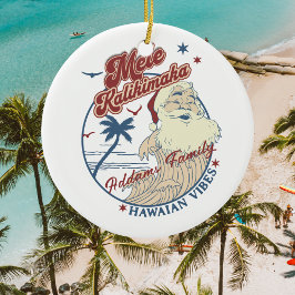 Mele Kalikimaka Vrolijk Kerstfeest Santa Hawaiian Keramisch Ornament