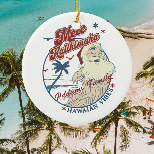 Mele Kalikimaka Vrolijk Kerstfeest Santa Hawaiian Keramisch Ornament