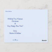 Mele Kalikimaka w / Starfish Script Kerstfoto Briefkaart (Achterkant)