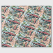 Mele Kalikimaka Waimea Santa Wrapping Paper Cadeaupapier (Vlak)