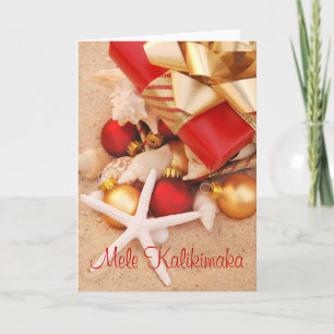 "Mele Kalikimaka" Warm Weather-kerstkaart Feestdagen Kaart