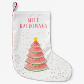 Mele Kalikimaka Watermeloenboom Kleine Kerstsok (Voorkant)