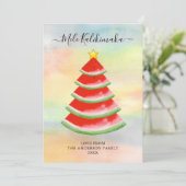 Mele Kalikimaka Watermelon Feestdagenkaart (Staand voorkant)