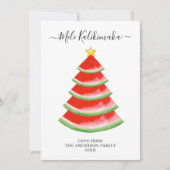 Mele Kalikimaka Watermelon Feestdagenkaart (Voorkant)