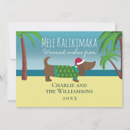 Mele Kalikimaka Weiner Flat Kerstmis Feestdagenkaart