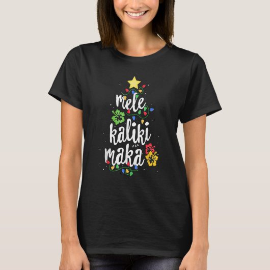 Mele Kalikimaka Women Hawaiian Hawaii Kerstmis T-shirt (Voorkant)
