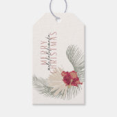 Mele Kalikimaka Wreath, Hawaiian Style Kerstmis Cadeaulabel (Voorkant)