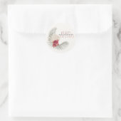 Mele Kalikimaka Wreath, Hawaiian Style Kerstmis Ronde Sticker (Tas)