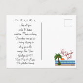 Mele Kalikimaka Y'all Christmas Beach Briefkaart (Achterkant)