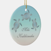 Mele Kalikimaka | Zee schildpad Hawaiiaanse kerst Keramisch Ornament (Rechts)