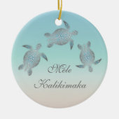 Mele Kalikimaka | Zee schildpad Hawaiiaanse kerst Keramisch Ornament (Voorkant)