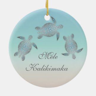 Mele Kalikimaka | Zee schildpad Hawaiiaanse kerst Keramisch Ornament