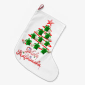 Mele Kalikimaka Zee Turtles Grote Kerstsok (Voorkant (Hangend))