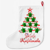 Mele Kalikimaka Zee Turtles Grote Kerstsok (Achterkant)