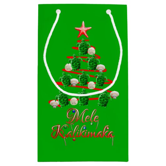 Mele Kalikimaka Zee Turtles Klein Cadeauzakje (Achterkant)