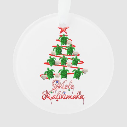 Mele Kalikimaka Zee Turtles Ornament (voorkant)