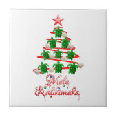 Mele Kalikimaka Zee Turtles Tegeltje (Voorkant)