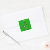 Mele Kalikimaka Zee Turtles Vierkante Sticker (Envelop)