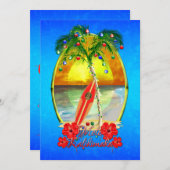 Mele Kalikimakai Hawaiian Beach Kerstmis Feestdagenkaart (Voorkant / Achterkant)