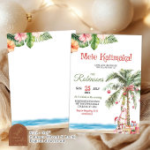 Mele Kalimaka Hawaii Palm Tree Kerstfeest Kaart