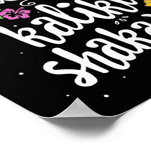 Mele Kalki Shaka Hawaii - kerstboom Kalikimaka Poster (Hoek)