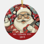 Mele Kamikimaka Hawaiian Santa Ornament (Voorkant)