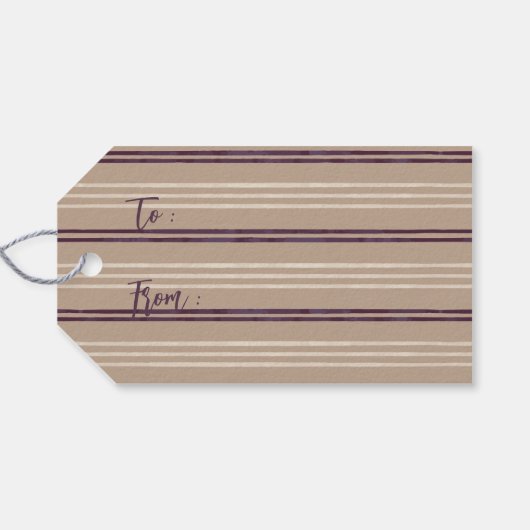 Mele krans pruim, suikerpruim cadeaulabel (Achterkant Horizontaal)